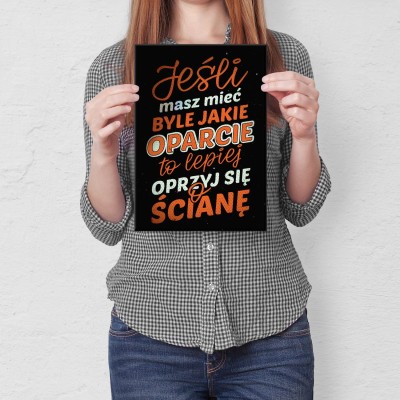 Plakat metalowy Oparcie Prezent