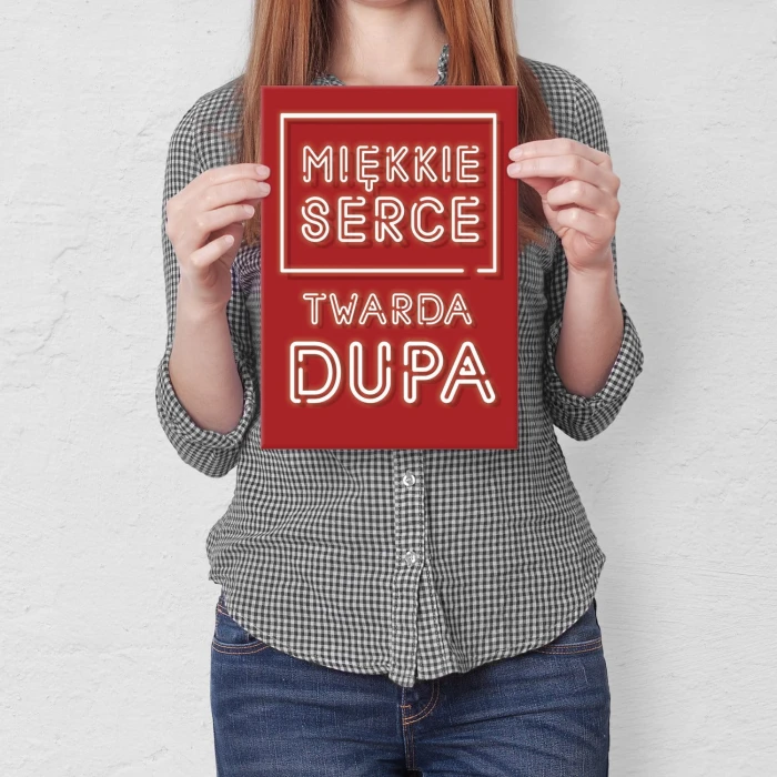 Plakat metalowy Miękkie serce Prezent