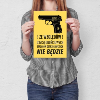 Plakat metalowy Strzały ostrzegawcze Prezent