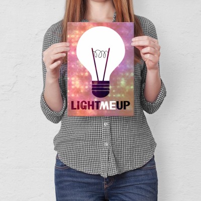 Plakat metalowy Light me up Prezent