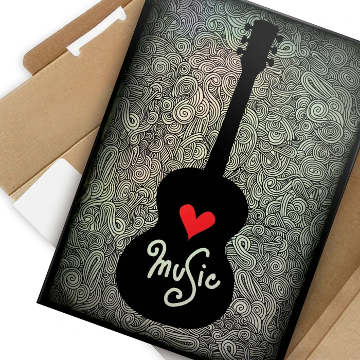 Plakat metalowy Muzyka i gitara Prezent
