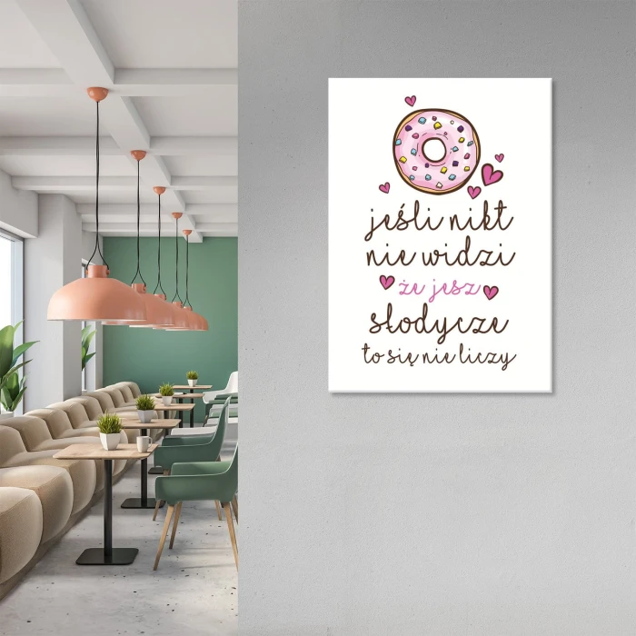 Plakat metalowy Słodycze Prezent