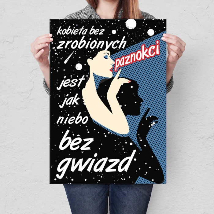 Plakat metalowy Paznokcie Prezent