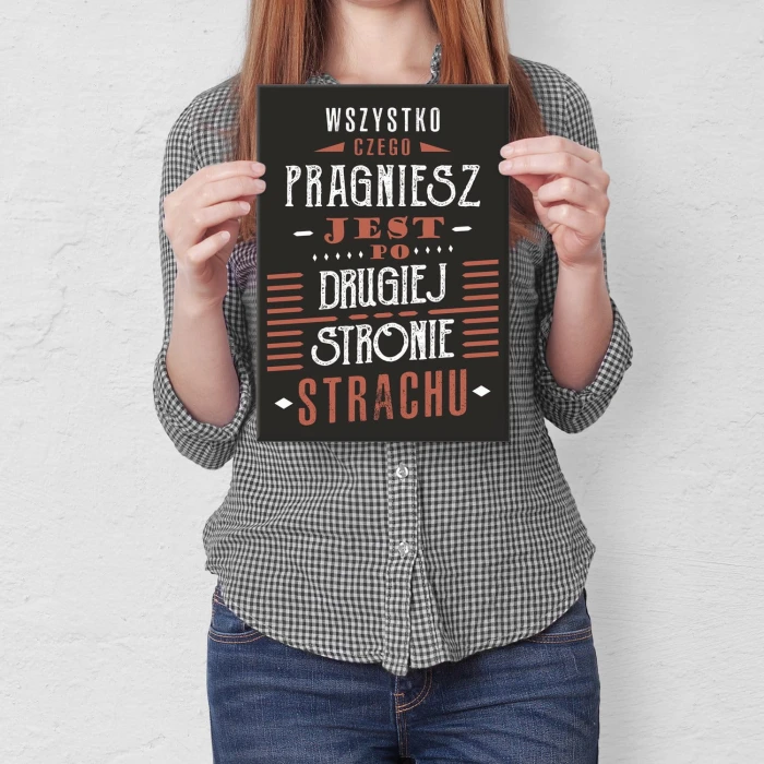 Plakat metalowy Wszytko czego pragniesz Prezent