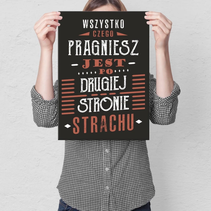 Plakat metalowy Wszytko czego pragniesz Prezent