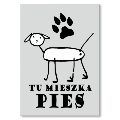 Poster metal tu mieszka pies gift