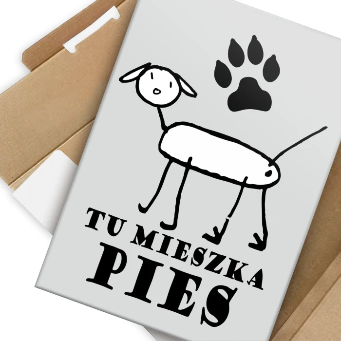 Poster metal tu mieszka pies gift