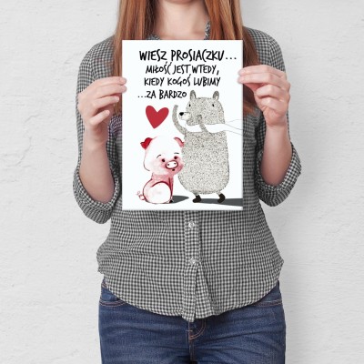 Plakat metalowy Wiesz Prosiaczku... Prezent