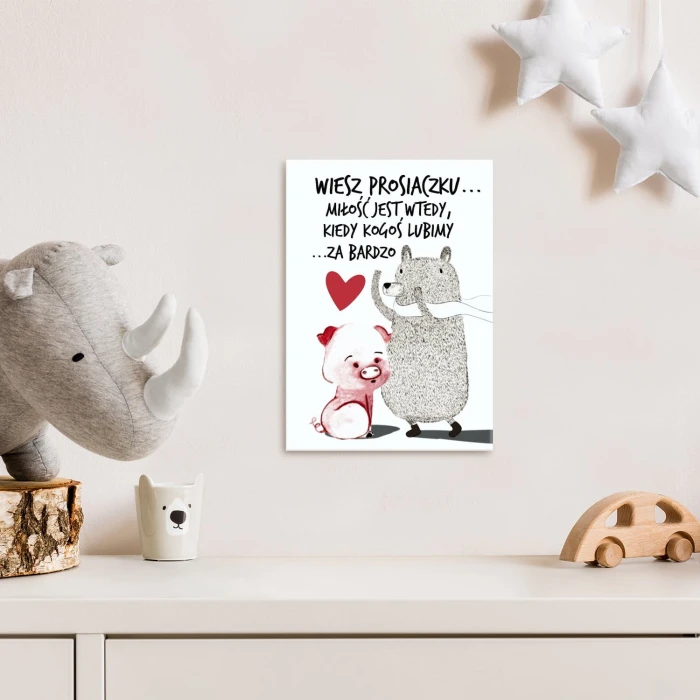 Poster metal Wiesz Prosiaczku... gift