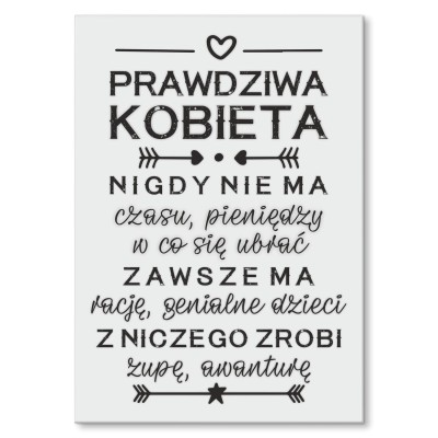 Poster metal Prawdziwa kobieta gift