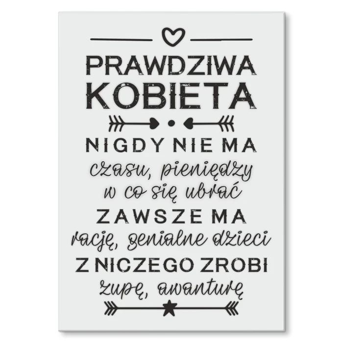 Poster metal Prawdziwa kobieta gift