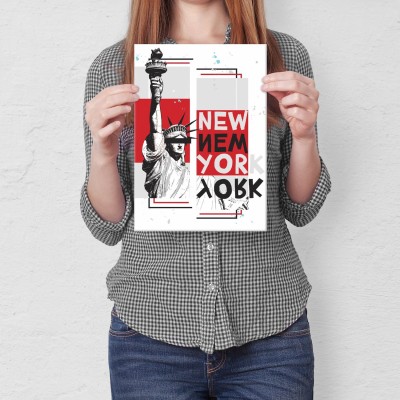 Plakat metalowy New York Nowy Jork Prezent