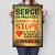 Plakat metalowy serce do pracy Prezent