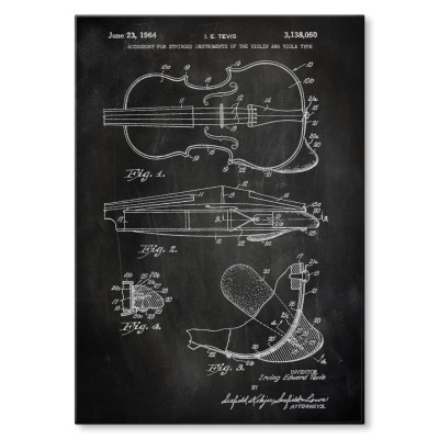 Plakat metalowy Violin instrument Slate Prezent