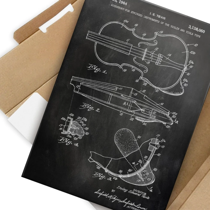 Plakat metalowy Violin instrument Slate Prezent