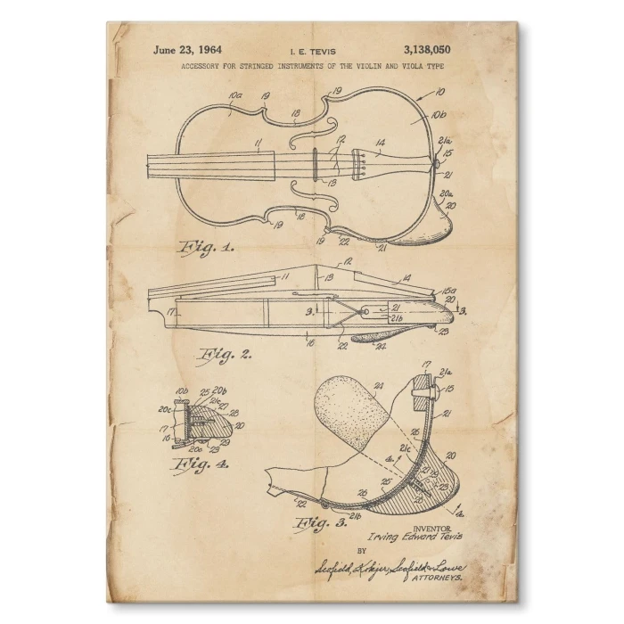 Poster metal Violin instrument Retro gift