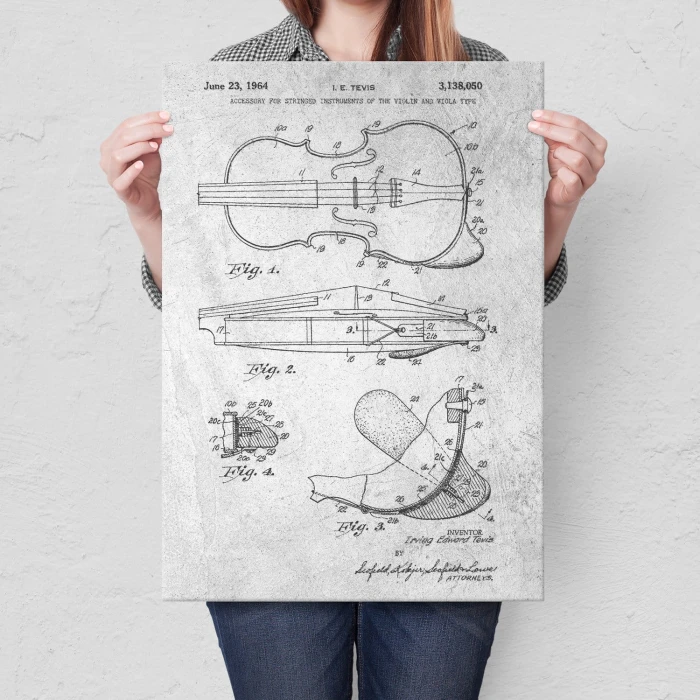 Poster metal Violin instrument Stone gift