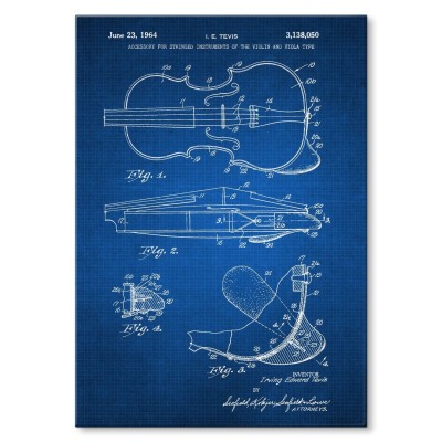 Plakat metalowy Violin instrument Tech Prezent