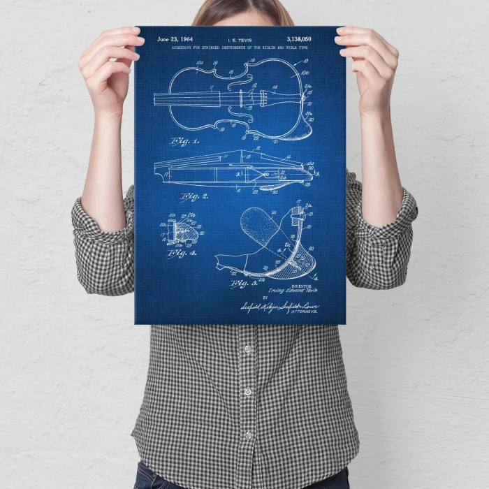 Plakat metalowy Violin instrument Tech Prezent