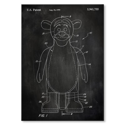 Plakat metalowy Tiger toy Slate Prezent