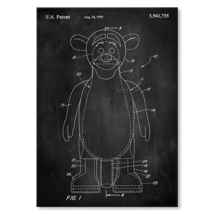 Plakat metalowy Tiger toy Slate Prezent