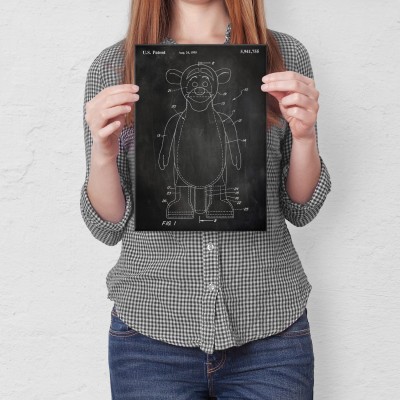 Plakat metalowy Tiger toy Slate Prezent