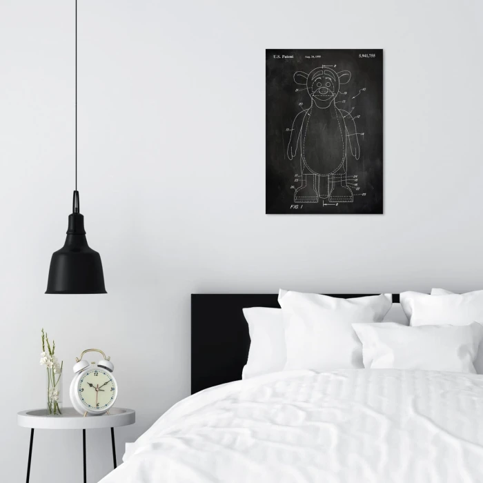 Plakat metalowy Tiger toy Slate Prezent
