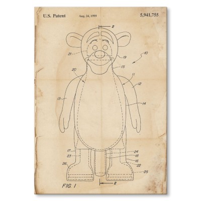 Plakat metalowy Tiger toy Retro Prezent