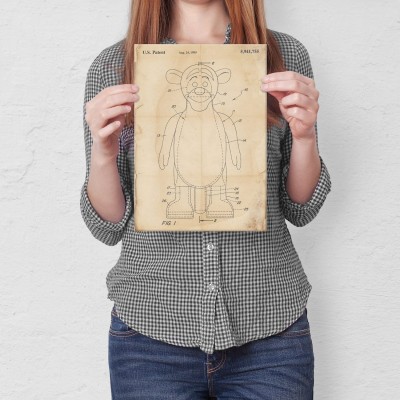 Plakat metalowy Tiger toy Retro Prezent