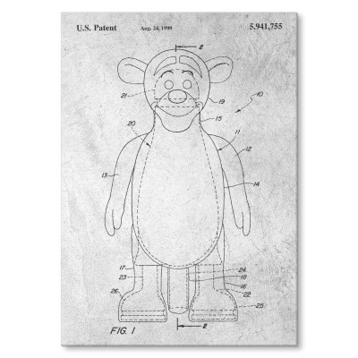 Plakat metalowy Tiger toy Stone Prezent