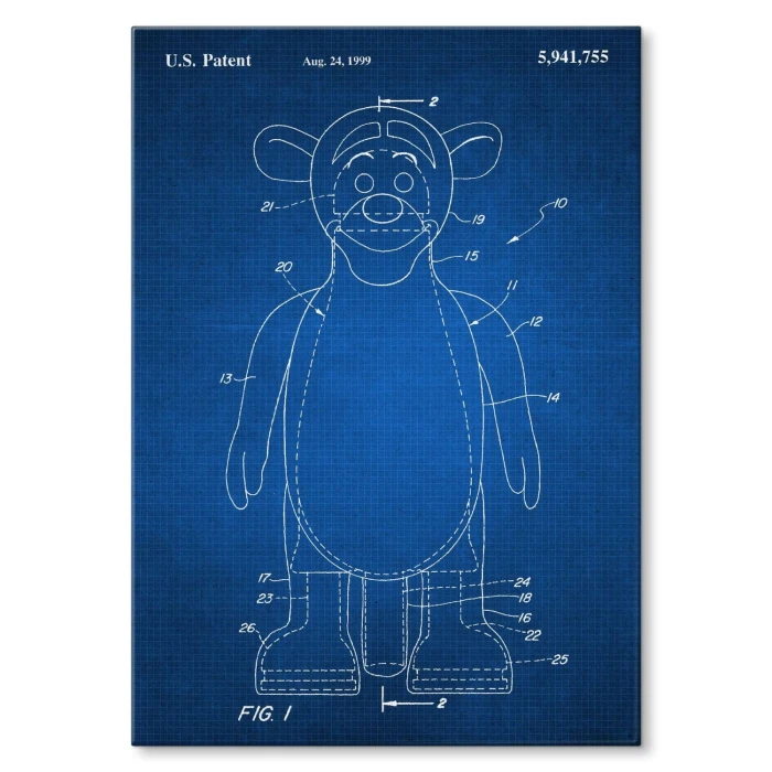 Plakat metalowy Tiger toy Tech Prezent