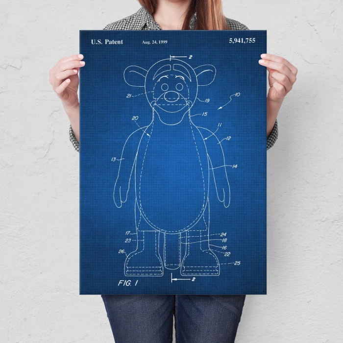 Plakat metalowy Tiger toy Tech Prezent