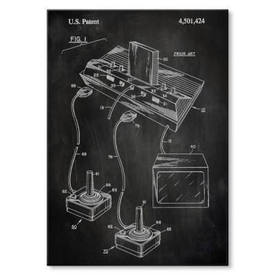 Plakat metalowy Game Console Slate Prezent