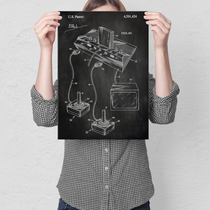 Plakat metalowy Game Console Slate Prezent