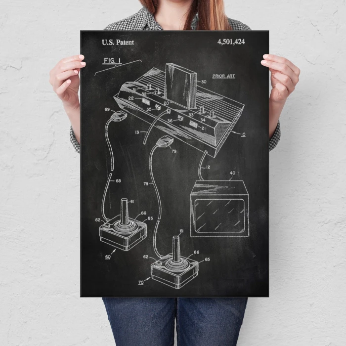 Plakat metalowy Game Console Slate Prezent