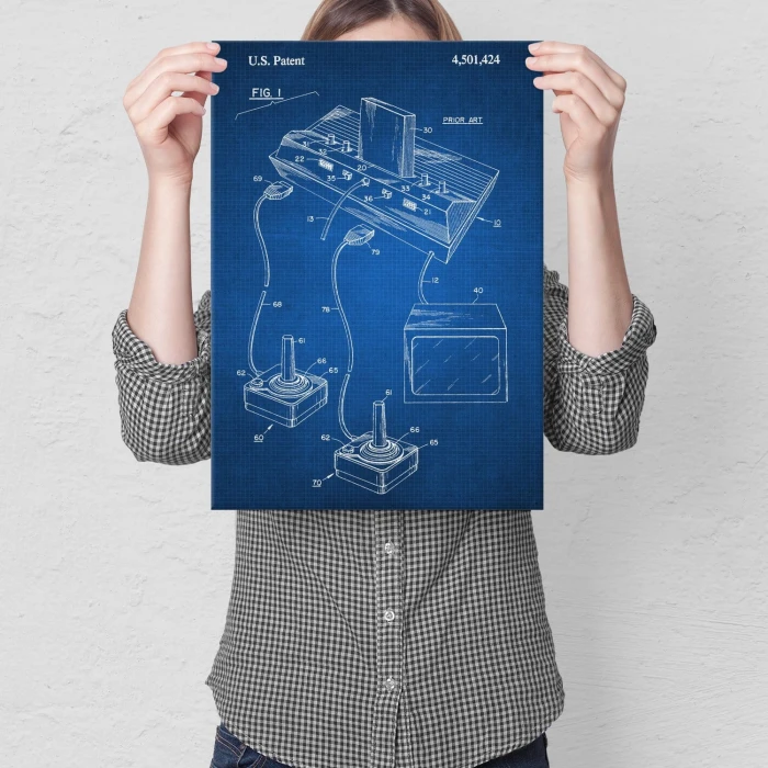 Plakat metalowy Game Console Tech Prezent