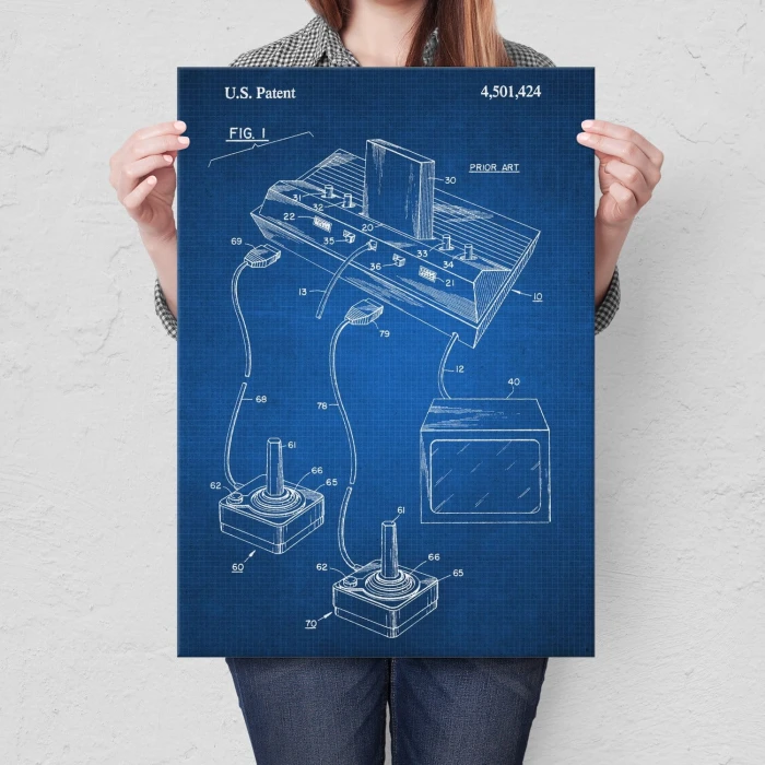 Plakat metalowy Game Console Tech Prezent