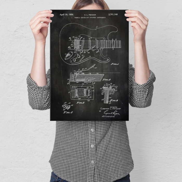 Poster metal Guitar tremolo Slate gift