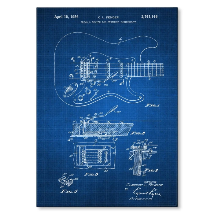 Plakat metalowy Guitar tremolo Tech Prezent
