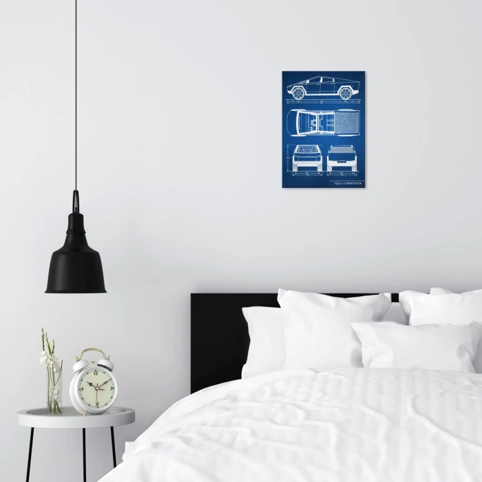 Poster metal Tesla Cybertruck Tech gift
