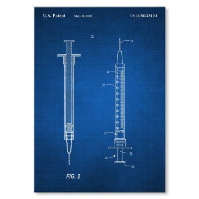 Plakat metalowy Medical syringe Tech Prezent