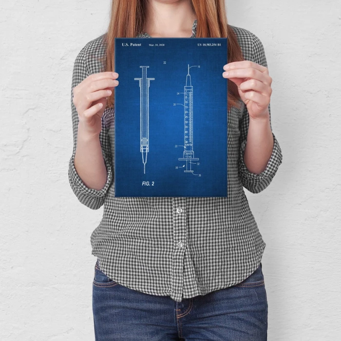 Plakat metalowy Medical syringe Tech Prezent
