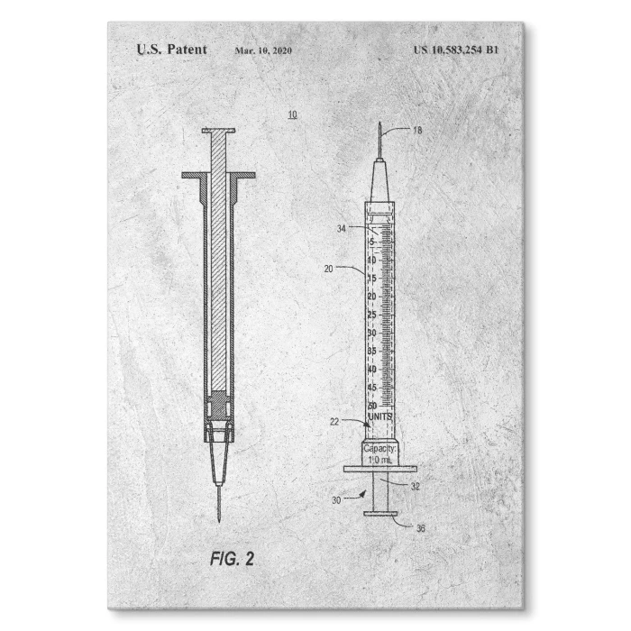 Poster metal Medical syringe Stone gift