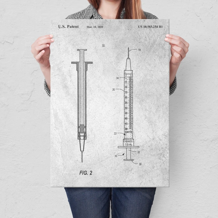 Poster metal Medical syringe Stone gift