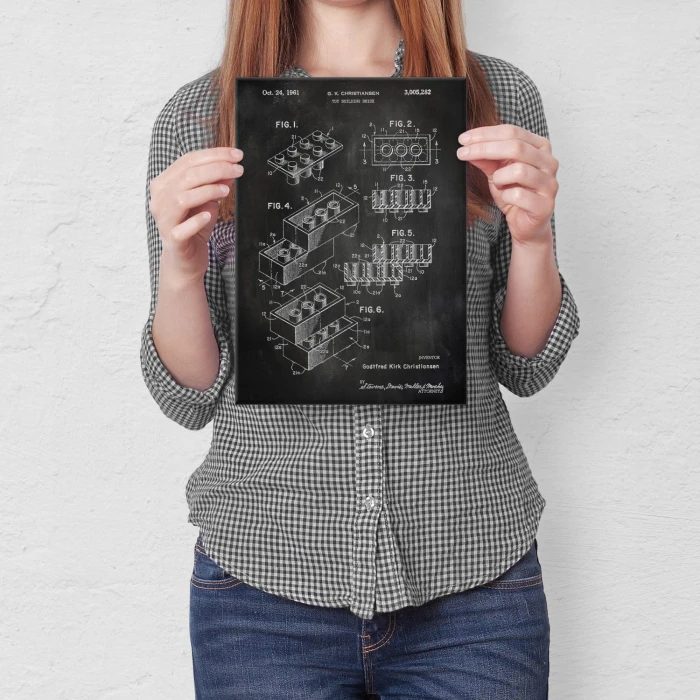 Plakat metalowy Lego Bricks Slate Prezent