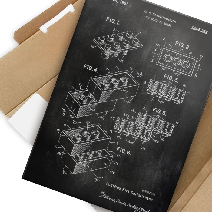 Poster metal Lego Bricks Slate gift