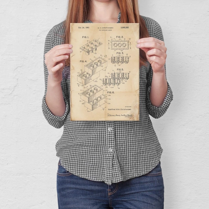 Poster metal Lego Bricks Retro gift