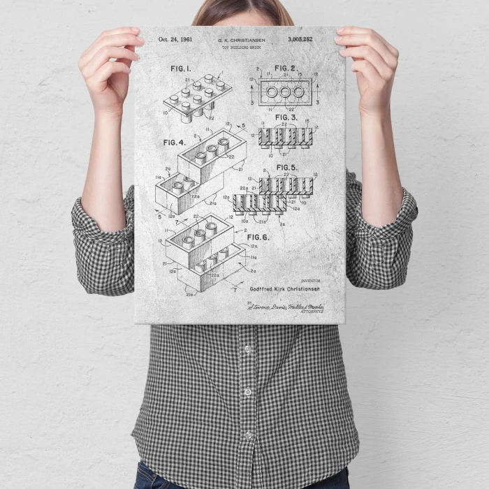 Poster metal Lego Bricks Stone gift