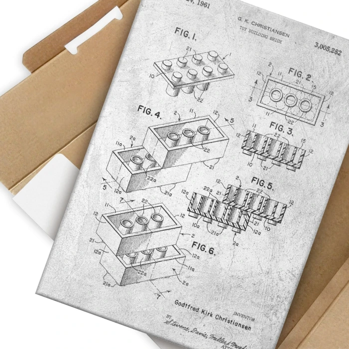 Plakat metalowy Lego Bricks Stone Prezent