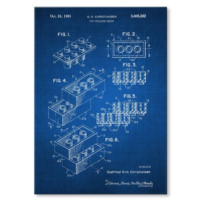 Plakat metalowy Lego Bricks Tech Prezent